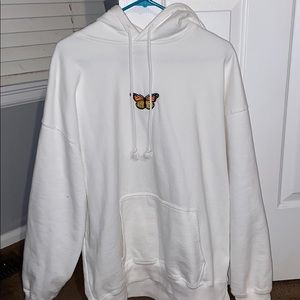 Brandie Melville white over sized hoodie